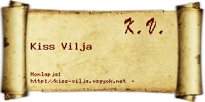 Kiss Vilja névjegykártya